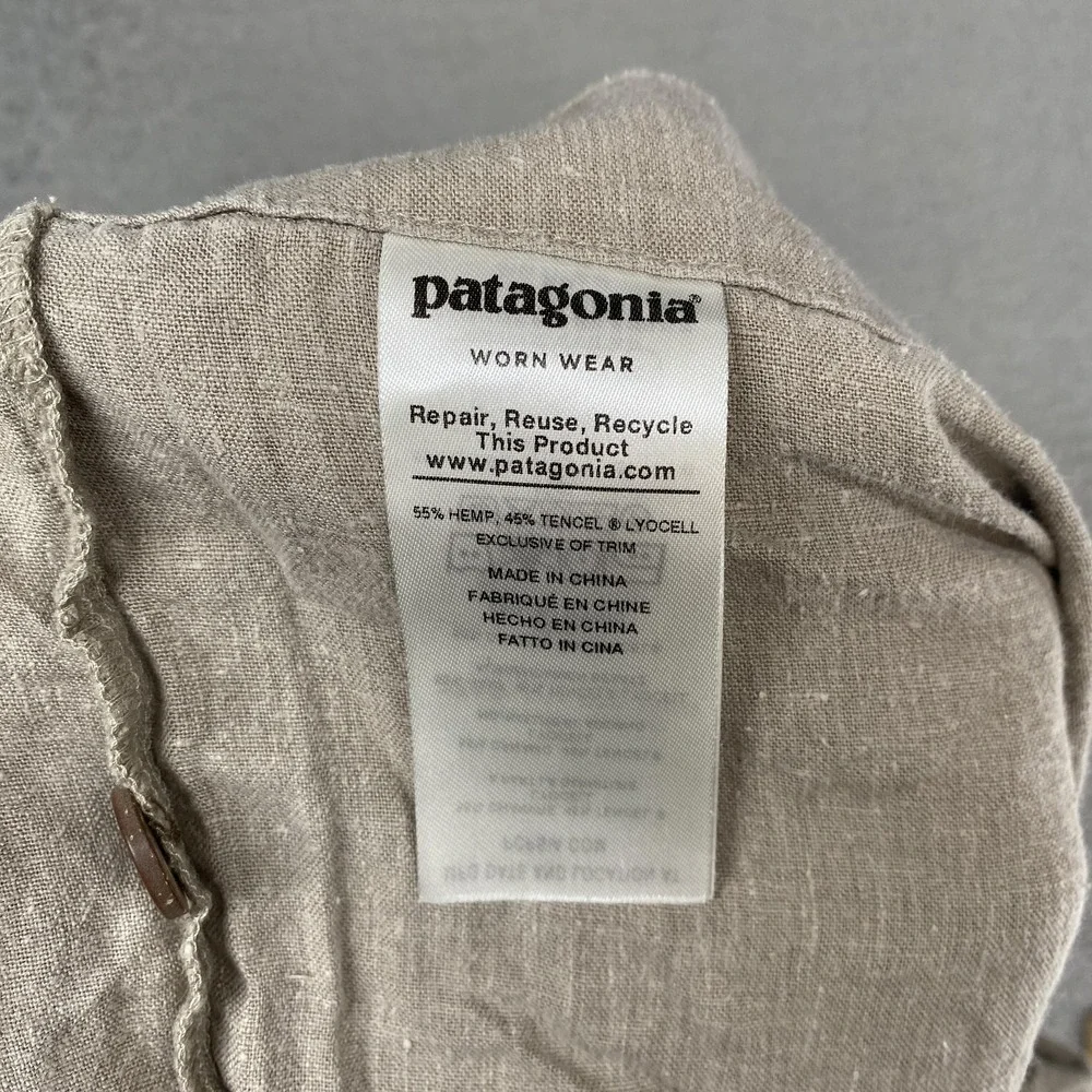 Patagonia Wrap Shorts Womens Large Beige Hemp Lyocell Neutral‎ Granola Beachy